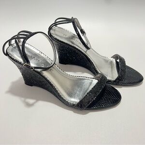 RampageBlack Wedge Sandals